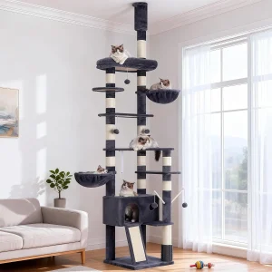 Adjustable Cat Tree, 98.4-110.2"